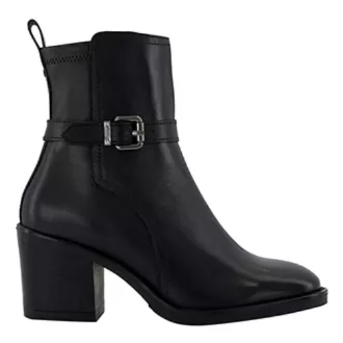 DUNE LONDON Prance Buckled Block-Heeled Ankle Boots - Black