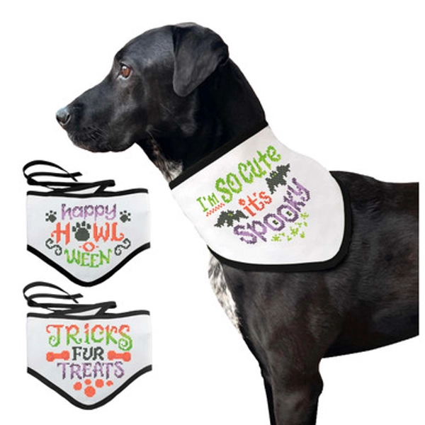Herrschners Halloween Pet Bandanas Stamped Cross-Stitch
