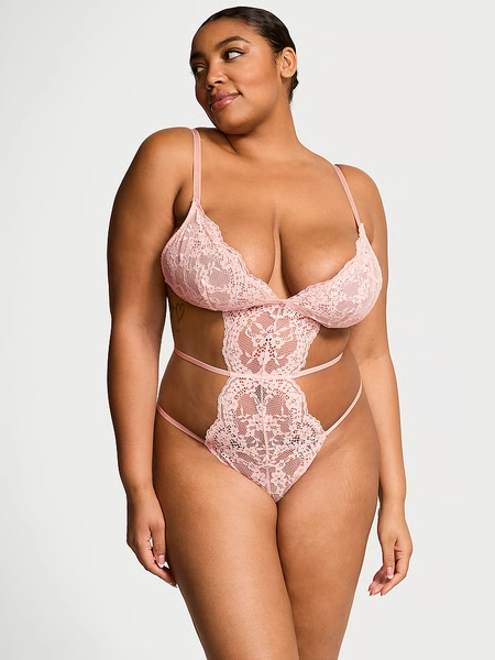 Dare to Dream Lace Strappy Triangle Teddy