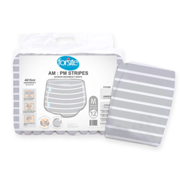 Forsite Printed Adult Diapers, Stripes (4)