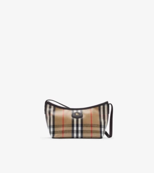 Mini Highlands Shoulder Bag​ in Sand - Women, Cotton, Linen | Burberry® Official