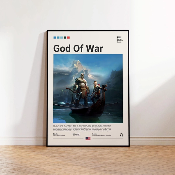God Of War Poster, Gaming Room Poster, God Of War Fan Gift, Gaming Print Poster, Gamer Gift, Video Games Poster, Gaming Wall Decor