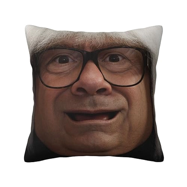 Ldsgdfst Danny Actor Devito Pillow Covers 18x18 Inches Decorative Throw Pillow Covers Outdoor Sofa Pillowcase for Couch Farmhouse