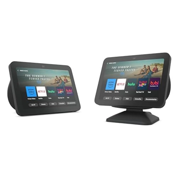 Echo Show 8 (3rd Gen, 2023 release) with Adjustable Stand with USB-C Charging Port | Charcoal