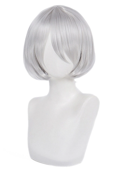 NieR:Automata YoRHa No. 2 Type B 2B Cosplay Wig Short Straight Grey Silver Wig