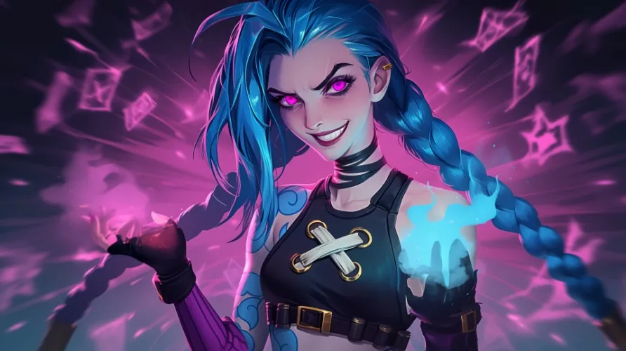 Jinx pro cosplay wig