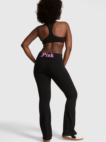 All-Day Cotton Foldover Flare Leggings