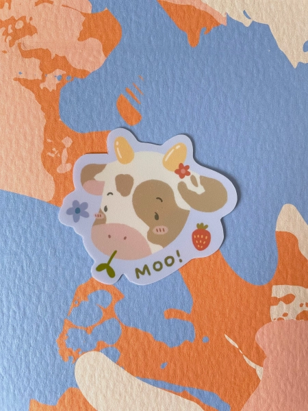Moo Sticker