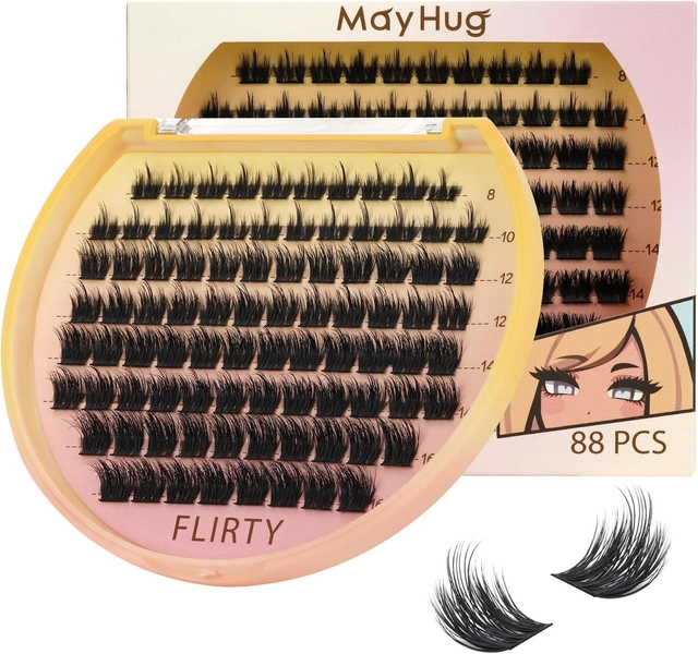 Mayhug Lash Clusters Manga Cluster Lashes 88Pcs Eyelash Clusters Lashes D Cur...