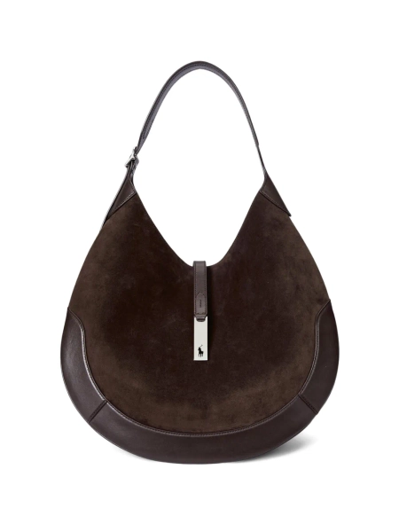 Borsa a spalla Polo ID grande in pelle scamosciata | Taglia unica