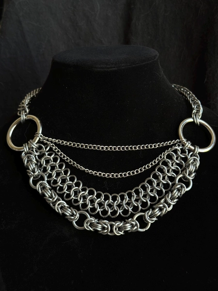 Jocasta Necklace Roman Style Handmade Stainless Steel Chainmail - Etsy