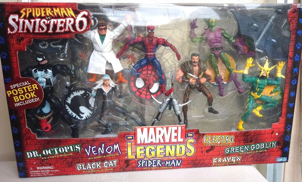 TOYBIZ Marvel Legends Spider-Man Vs Sinister6 Figure Box
