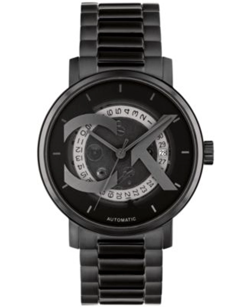 Unisex Iconic Automatic Ionic Plated Black Stainless Steel Bracelet Watch 40mm