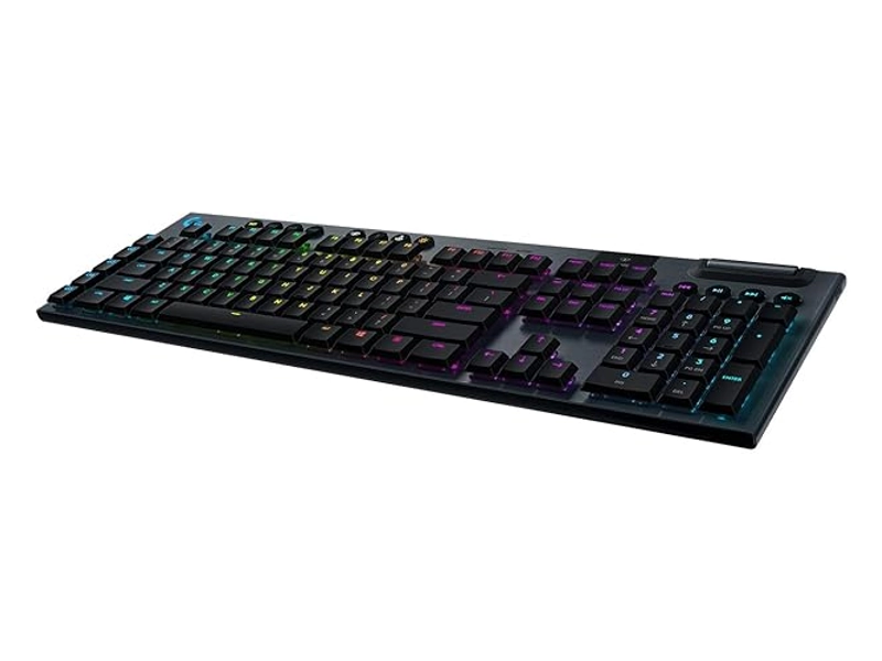 Logitech G915 LIGHTSPEED RGB Mechanical Gaming Keyboard, Low Profile GL Tactile Key Switch, LIGHTSYNC RGB, Advanced Wireless and Bluetooth Support - Tactile,Black