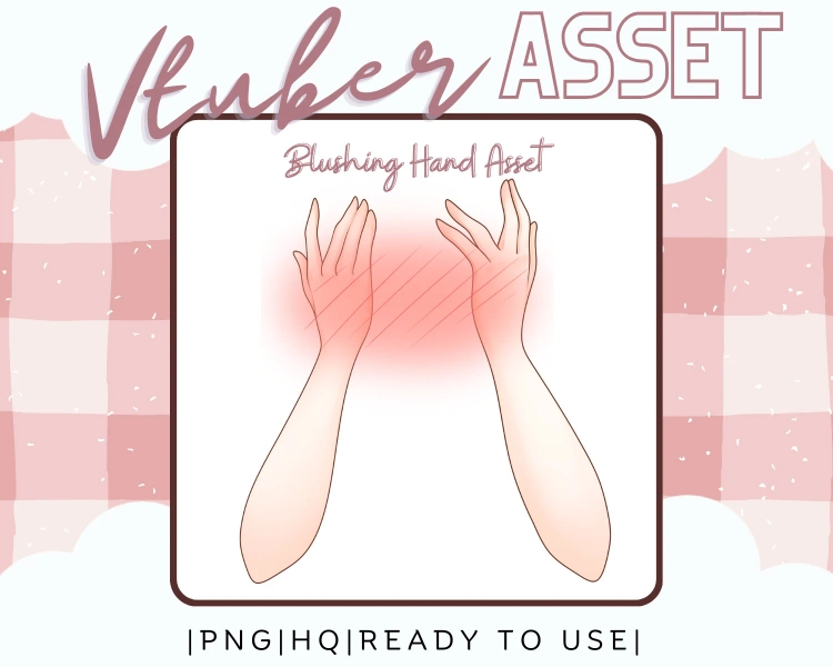 Vtuber Asset Blushing Hand Asset