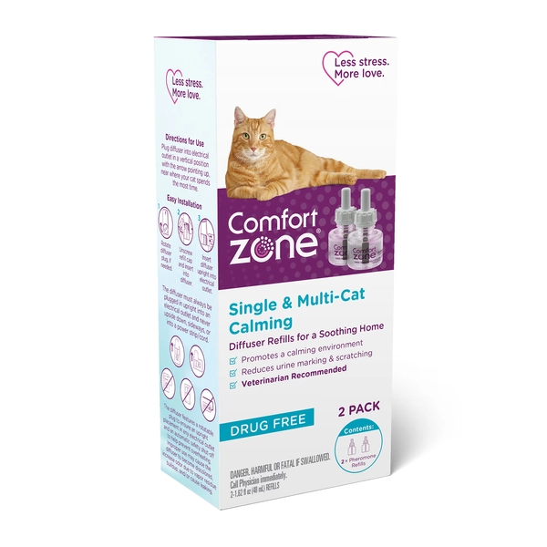 Comfort Zone Single & Multi-Cat Calming Refills for a Soothing Home, 96ml, Pack of 2