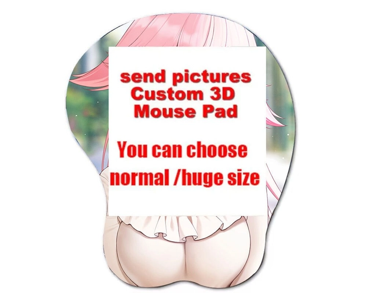 Custom made Anime 3D Oppai Boob Mouse Pad With Wrist Rest Personalized Gaming Play Mat Gift Photo 3D Boob Mousepad