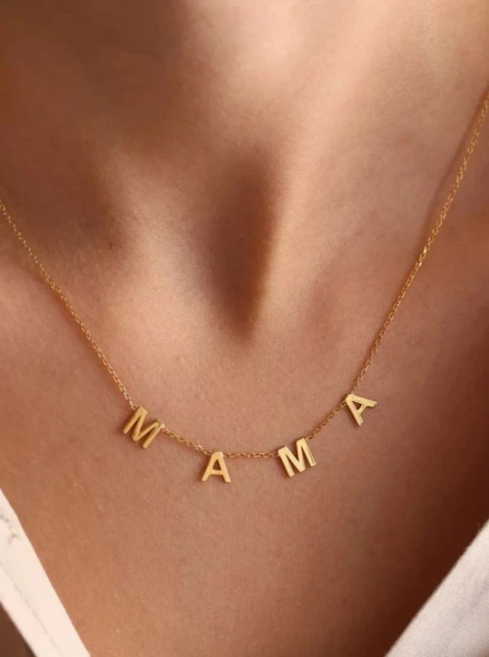 MAMA NECKLACE IN GOLD (WATERPROOF & 18K GOLD PLATED)