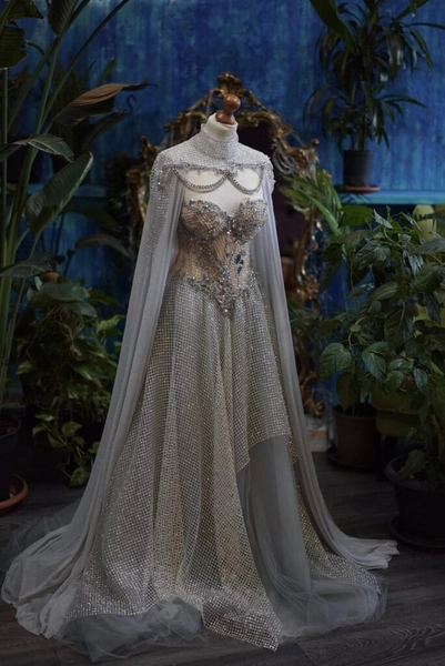 Crystal Crème Dress by Chotronette - Made to Measure