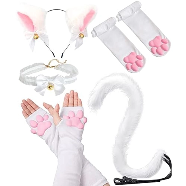 [Black] Cat Paw Thigh High Socks