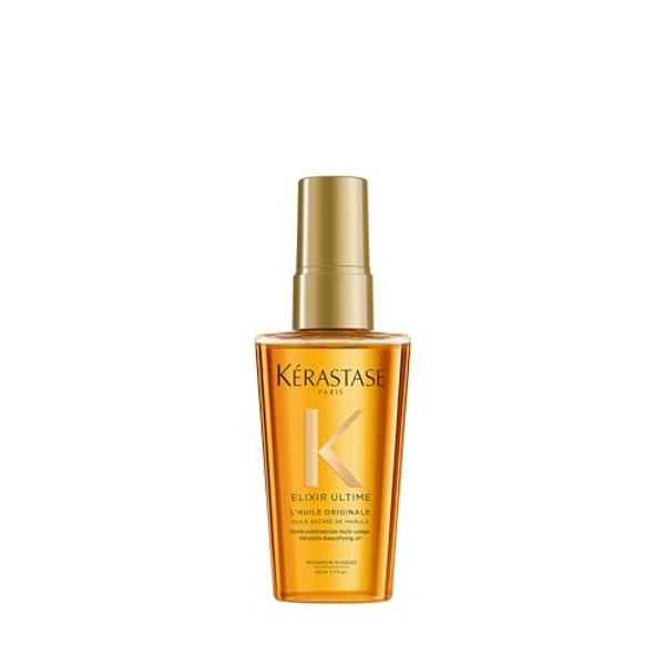 KERASTASE Elixir Ultime L'Huile Original Hair Oil | Hydrating Oil Serum to Smooth Frizz and Add Shine | Nourishes With Argan Oil, Camellia Oil & Marula Oil | For All Hair Types