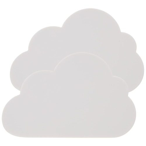 Luxshiny 2 Pcs Silicone Drink Coasters Cute Cloud Shaped Cup Coasters Mats Heat Resistant Cup Pad Non Slip Hot Pads for Home Kitchen Coffee Table White - White