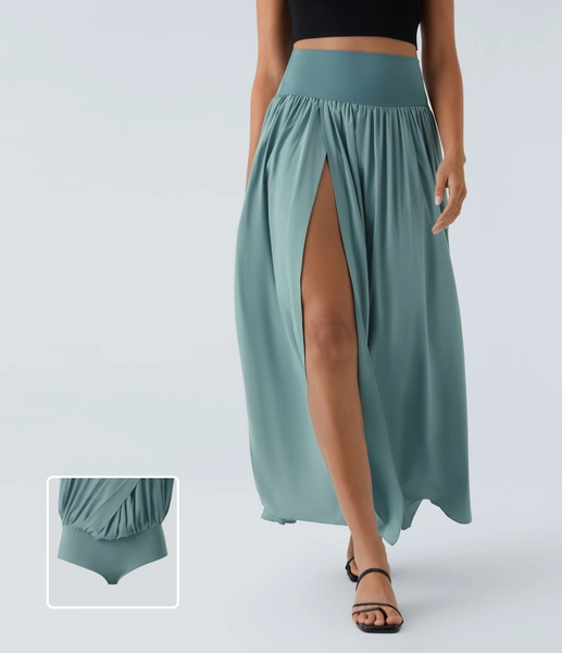 Breezeful™ High Waisted Split 2-in-1 Flowy Quick Dry Maxi Casual Skirt