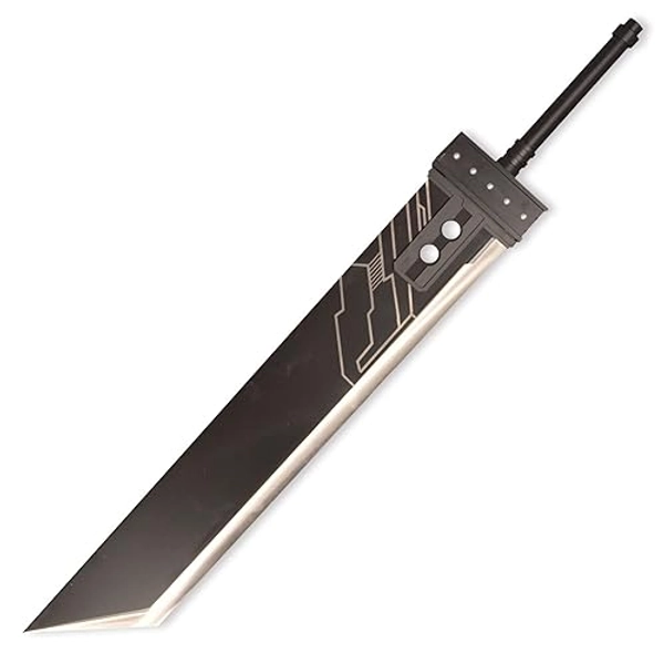ZKBWFLA Carbon Steel Cloud Buster Swords Real Metal, 56 inch Fantasy RPG Prop: Cloud Strife Greatsword,Cloud Strife Steel Knife