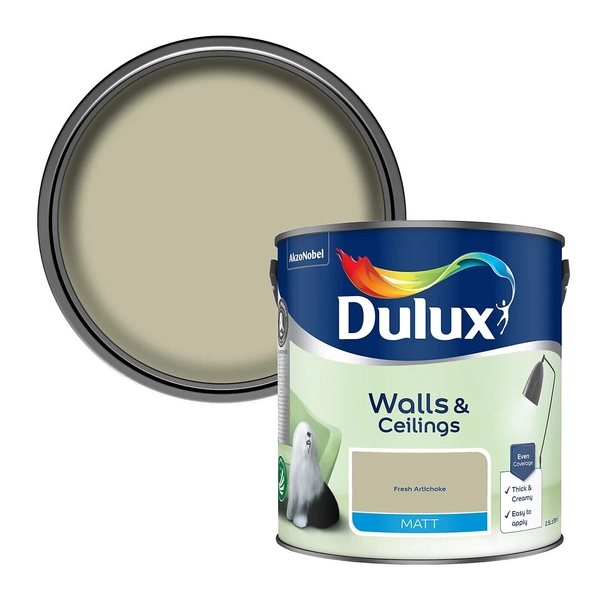 Dulux Emulsion Paint Matt or Silk All Colours 2.5L Walls &amp; Ceiling
