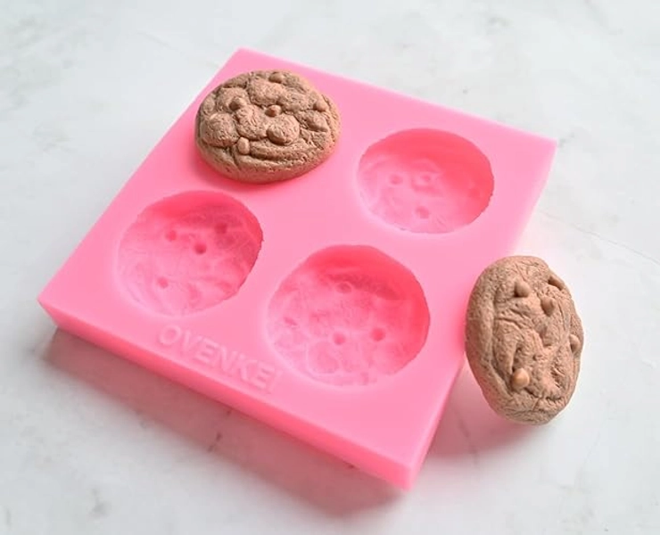 Mini Sugar Cookies Soap Mold Chocolate Chips Cookie Candle Mold Cookie Mold for Wax