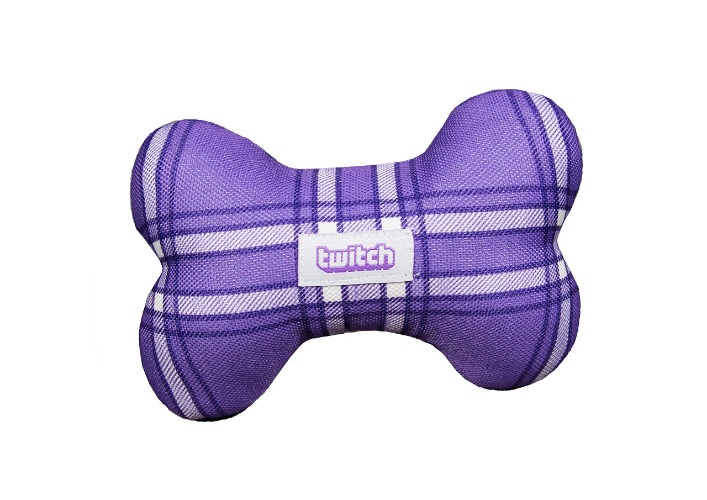 Twitch Dog Bone Chewtoy - Purple
