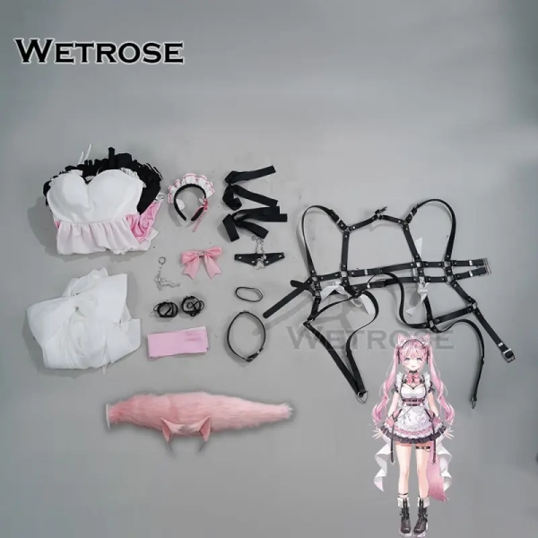 Hololive JP Virtual YouTuber Vtuber Hakui Koyori Maid Outfit Cosplay Costume 博衣こよりメイドコスプレ