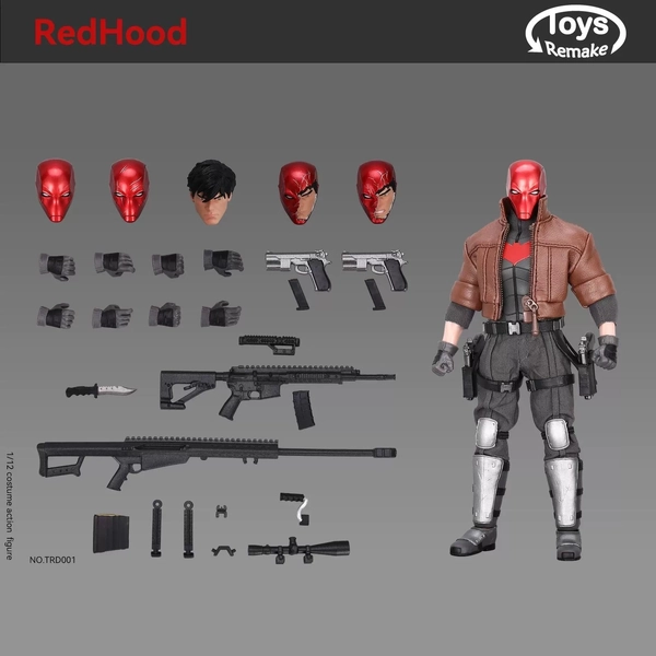 ToysRemake TRD001 1/12 Red Hood Jason Todd 6" Male Action Figure Model Toy