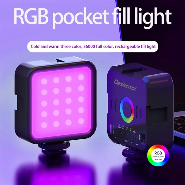 LED Mini RGB Camera Hot Boot Fill Light