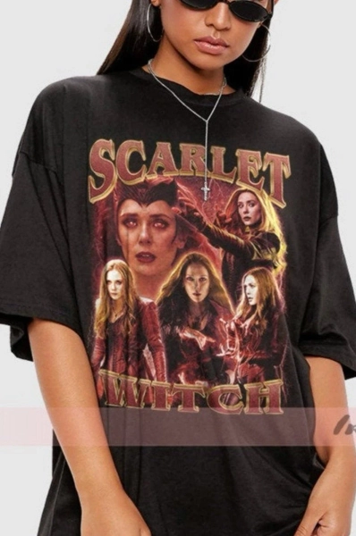 Vintage Scarlet Witch, Wanda Maximoff T-Shirt, Wanda Vision T-Shirt, Homage T-Shirt, Elizabeth Olsen shirt OM170