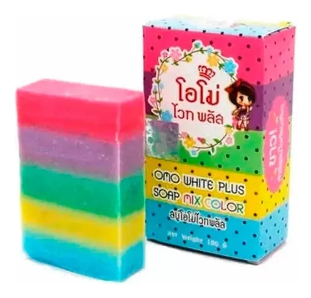 Jabón Arcoiris Tailandés Arroz Colágeno Vitamina E Aclarante