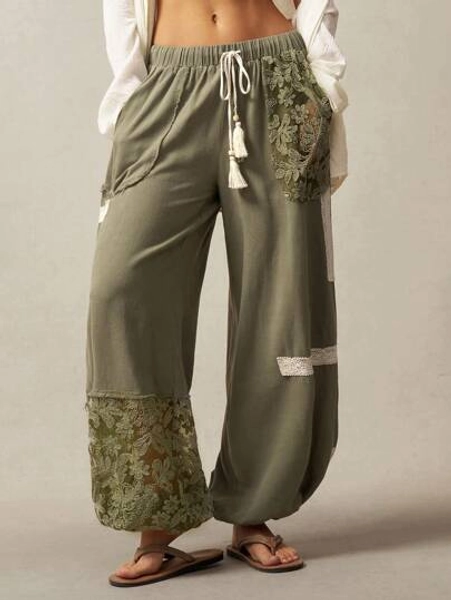 Floral Patchwork Pants