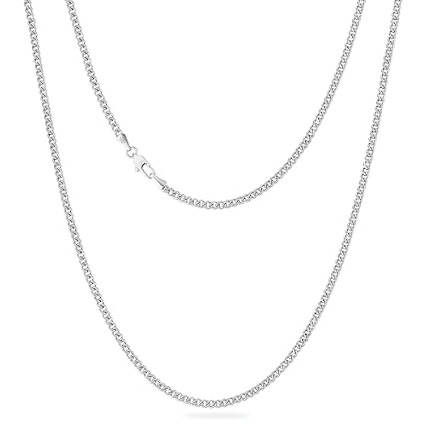 KRKC&CO 2/3/4/5/6/8 Gold Chain Men's Necklace 18K Gold Plated/White Gold, Miami Cuban Link Chain for Men, Hip Hop Thick Curb Chains