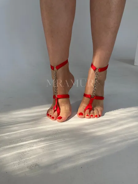 Anklets for women with chain, pair of trandy ankle bracelets, two-level owned anklets with adjustment, hot wife foot fetish lovers