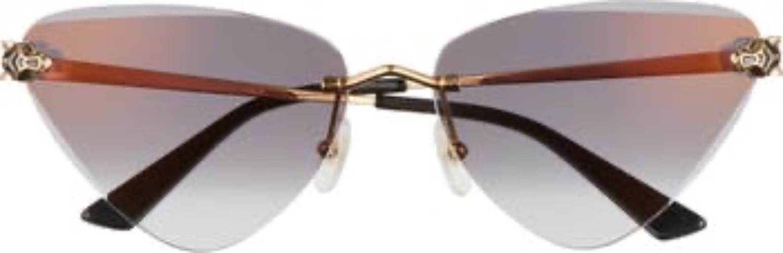 62mm Gradient Oversize Cat Eye Sunglasses