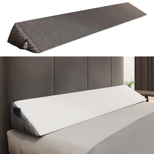 Kolbs Headboard Wedge Pillow Flippable 2 Colors/Sided Bed Gap Filler