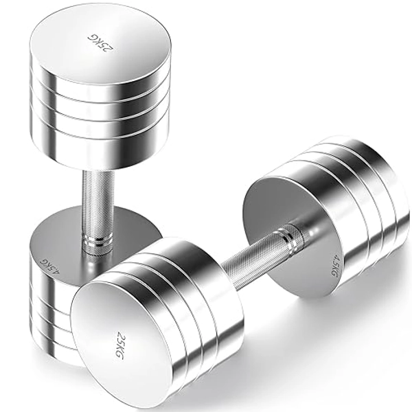 Dripex Hanteln Set, Hantel 2er Set oder Einzeln aus Stahl 2,5kg, 5kg, 7,5kg, 10kg, 15kg, 25kg, 30kg, 50kg Verstellbare Kurzhanteln Set mit Schaumstoff Griff, Fitness Hanteln für Zuhause