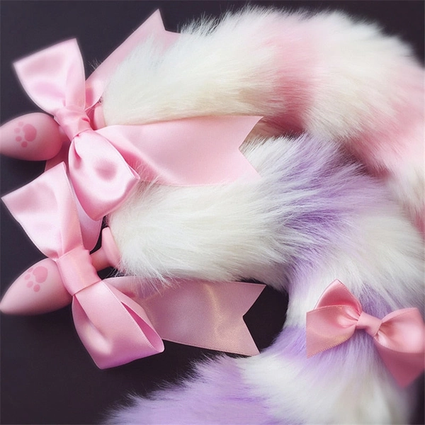 Luxurious Satin Ribbon Fox Tail Plugs