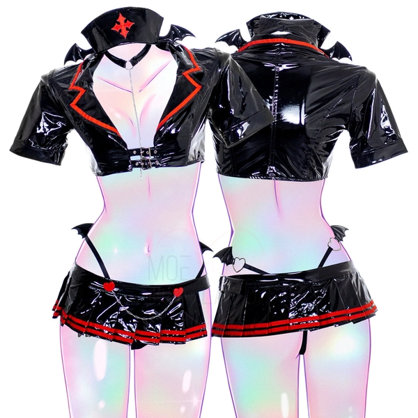 Latex Succubus Nurse Top