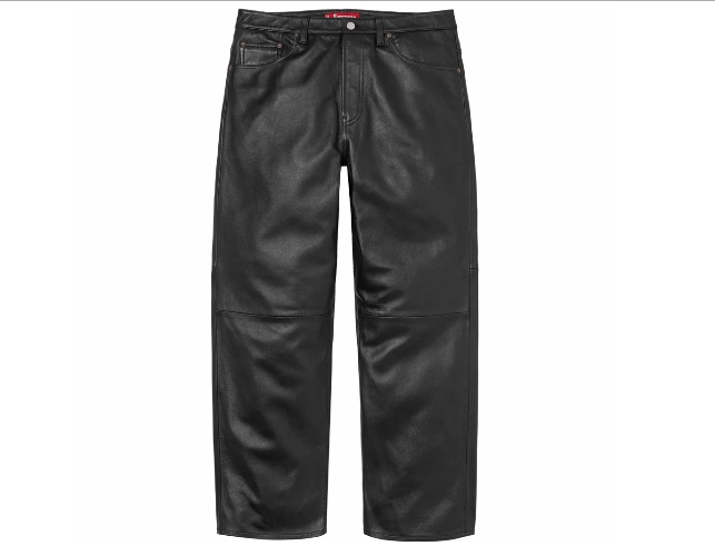 Leather Baggy 5-Pocket Jean