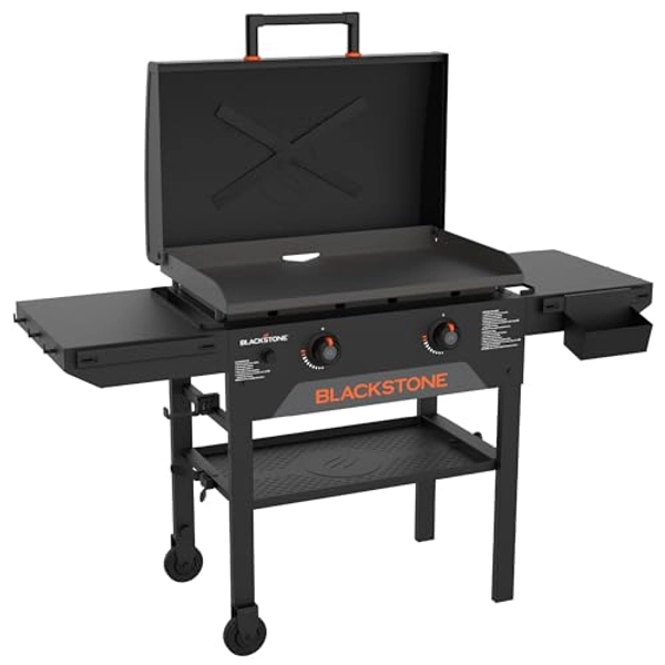 Blackstone 2287 Original 28” Omnivore Griddle with X-Braced Hood, Powder Coated Steel, Black