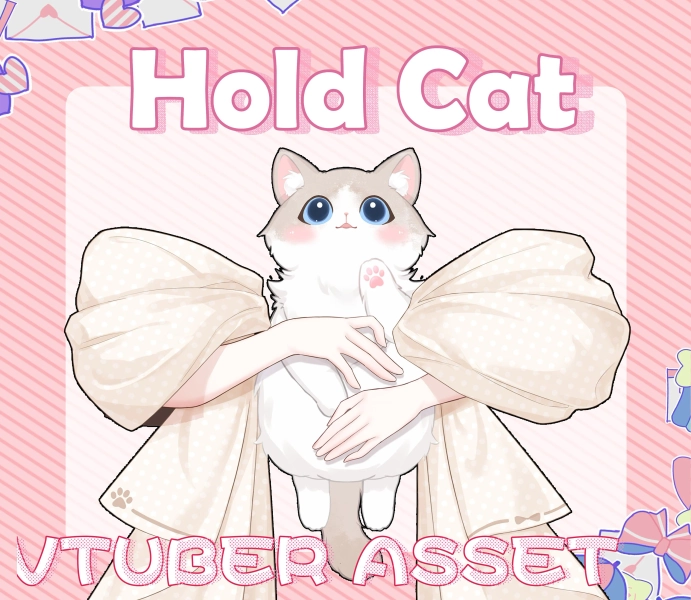 Vtuber Asset Rigged Hold Cat arm asset
