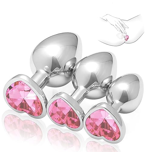 3PCS Portable Stainless Steel Butt Training Tool Couple Toys Plug Kit Anales Relaxing Plug Butt Adult Toy Exercise Tool for Men Women Sunglasses Z13