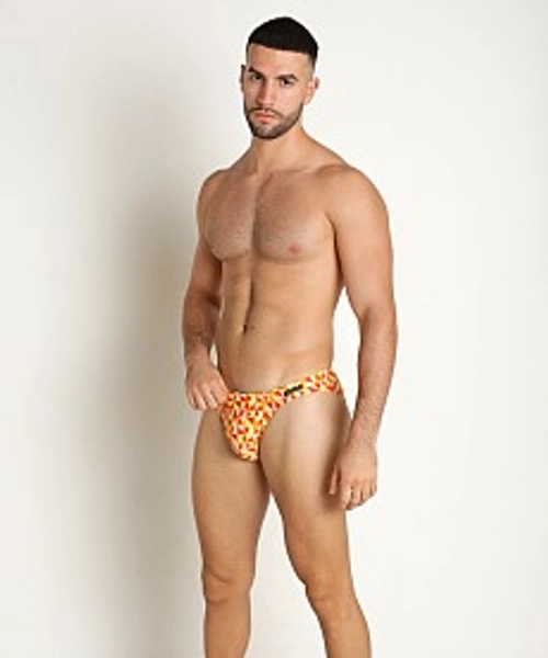 Swim Brief: Olaf Benz Orange Squares