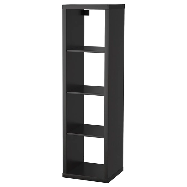 KALLAX Shelf unit - black-brown 42x147 cm (16 3/8x57 5/8 ")
